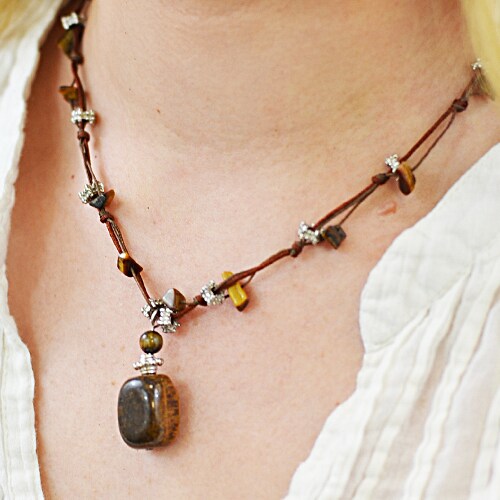 Knotted Tigereye Necklace