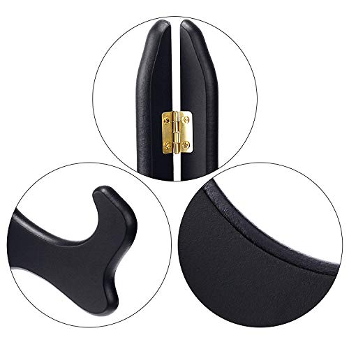 Tatuo 4 Packs Wooden Display Stand Decorative Plate Stands for Display Picture Frame Stand Holder Easels (7 Inch, Black)