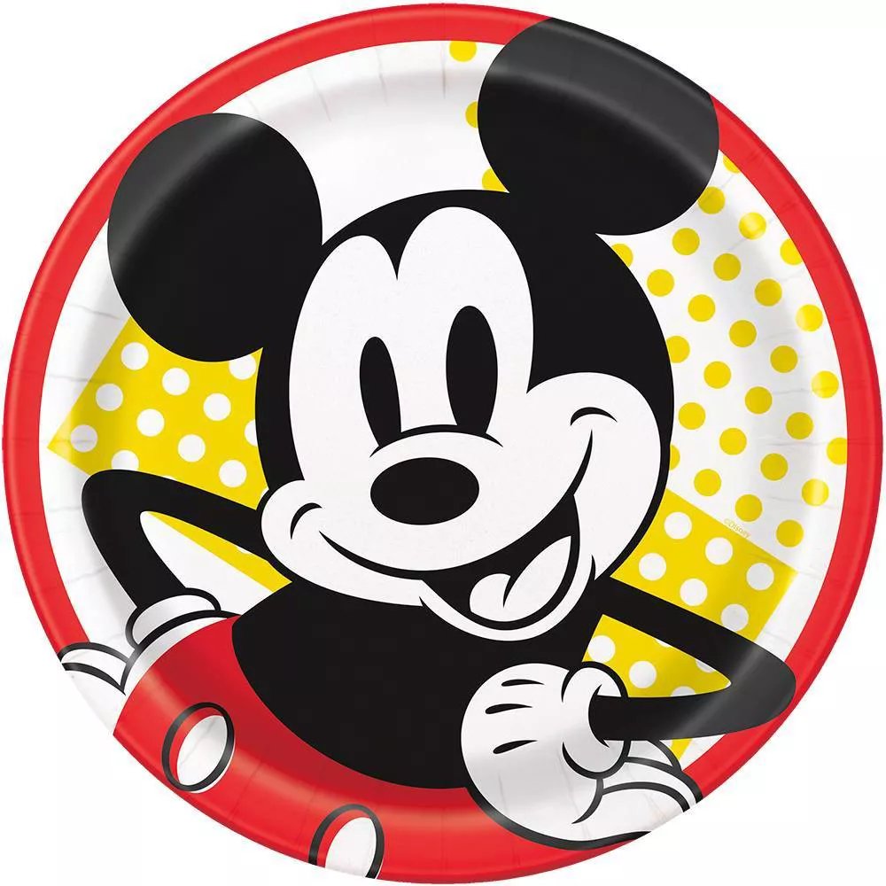 Mickey Mouse Round 9&#x22; Dinner Plates - 8ct