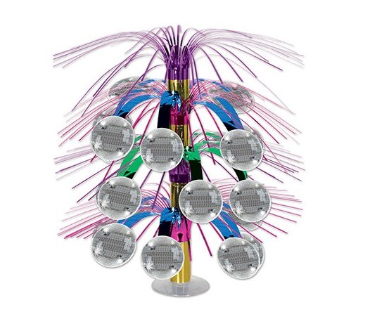 Party Central Pack of 6 Multi-Color Disco Ball Cascade Table Centerpieces 18&#x22;
