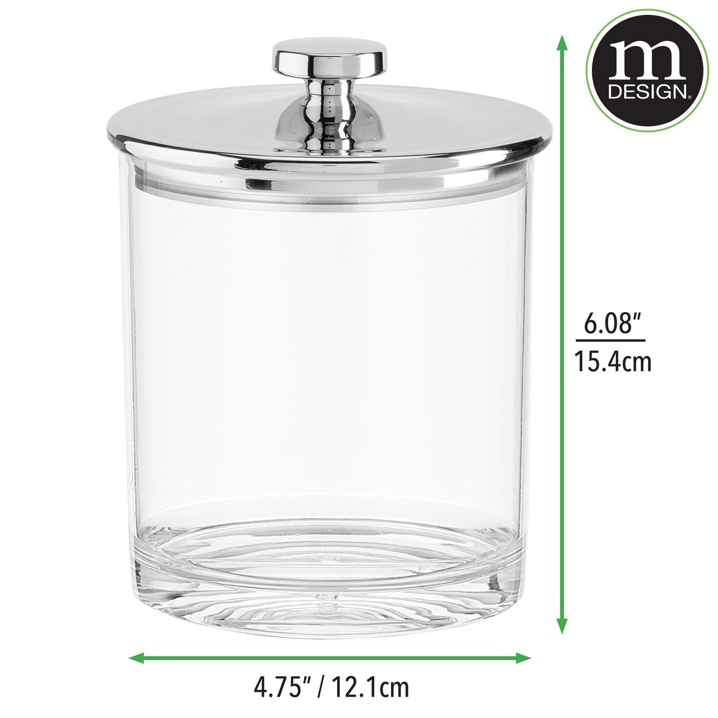 mDesign Kitchen Airtight Apothecary Acrylic Canister