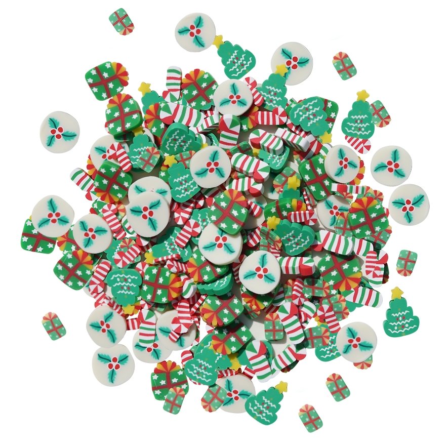 Buttons Galore Sprinkletz DIY Craft Embellishment Polymer Clay Pieces 36 Grams - 3 Packs of Trim the Tree