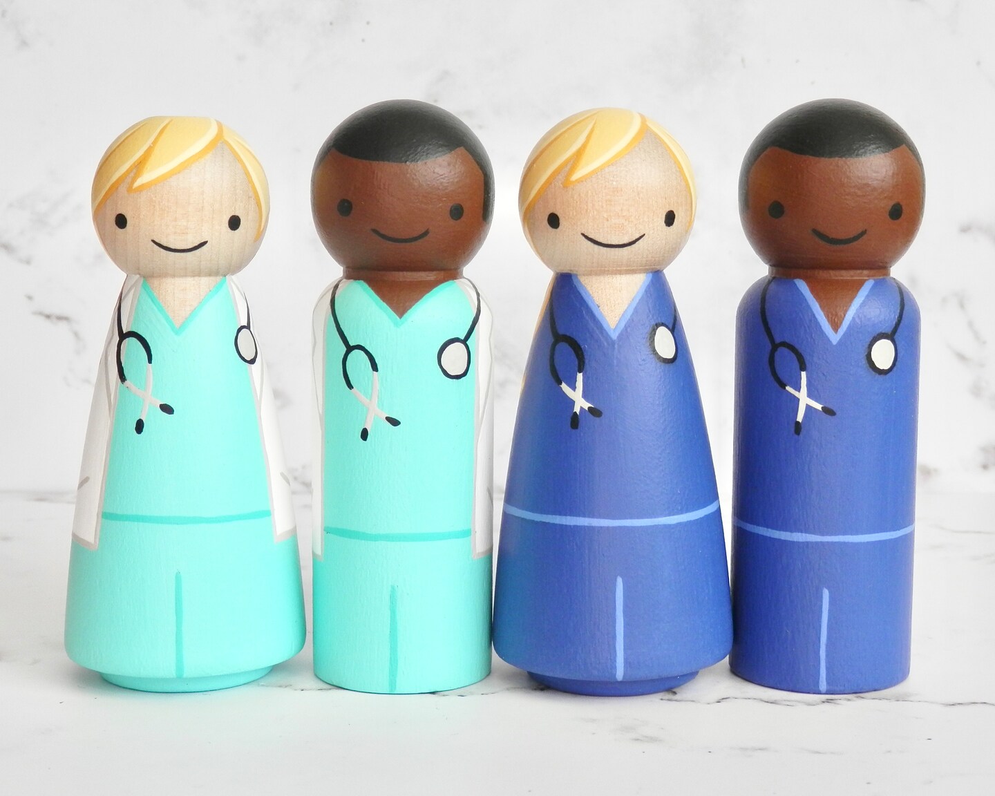 Doctor and Nurse Peg Doll | Occupation Toy | MakerPlace by Michaels