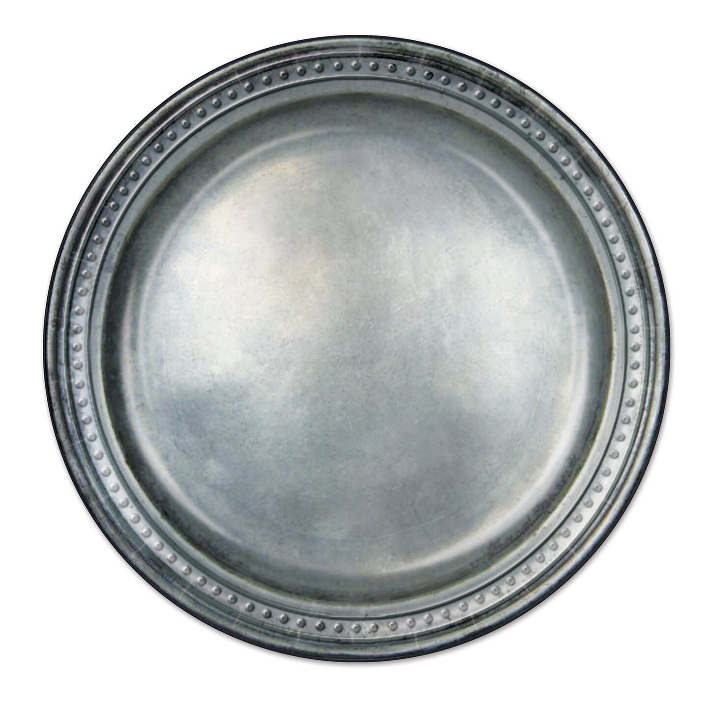 Beistle Club Pack of 96 Pewter Silver Paper Party Plates 9&#x22;