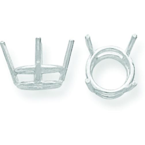 thumbnail image 2 of 14K White Gold Round Pre-Notched Basket Setting - 4 Prong 2mm-10.5mm USA Made 2 of 5