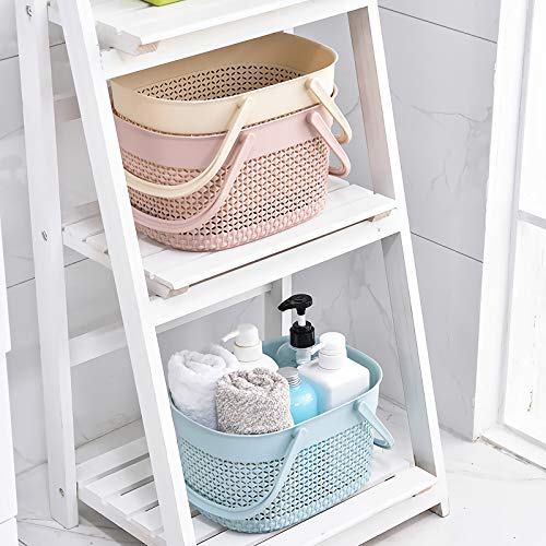 Shower Caddy Basket, Portable Large Capacity Thickened Plastic Organizer  Storage Tote with Handles Drainage Toiletry Bag Bin for Bathroom, College