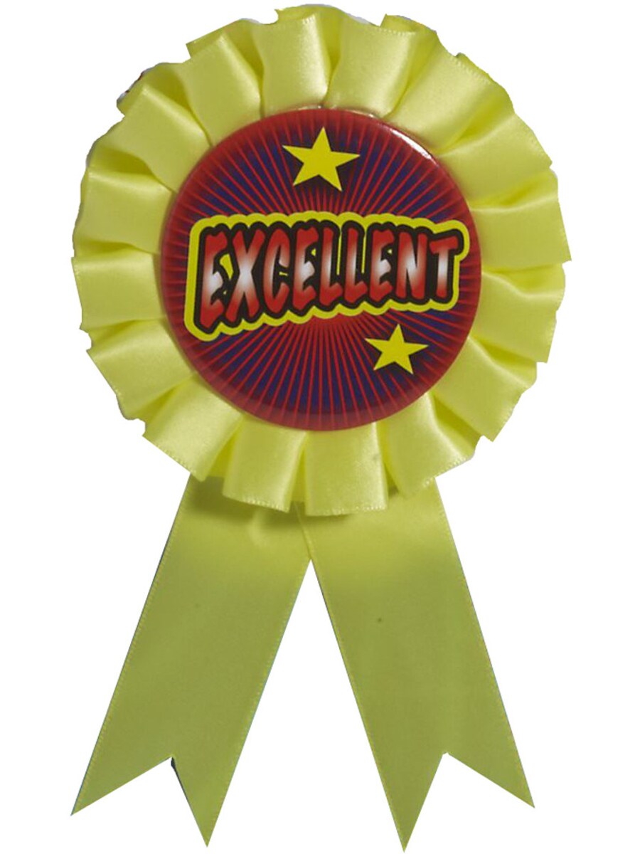 Excellent Work Good Job School Party Award Ribbon Costume Accessory