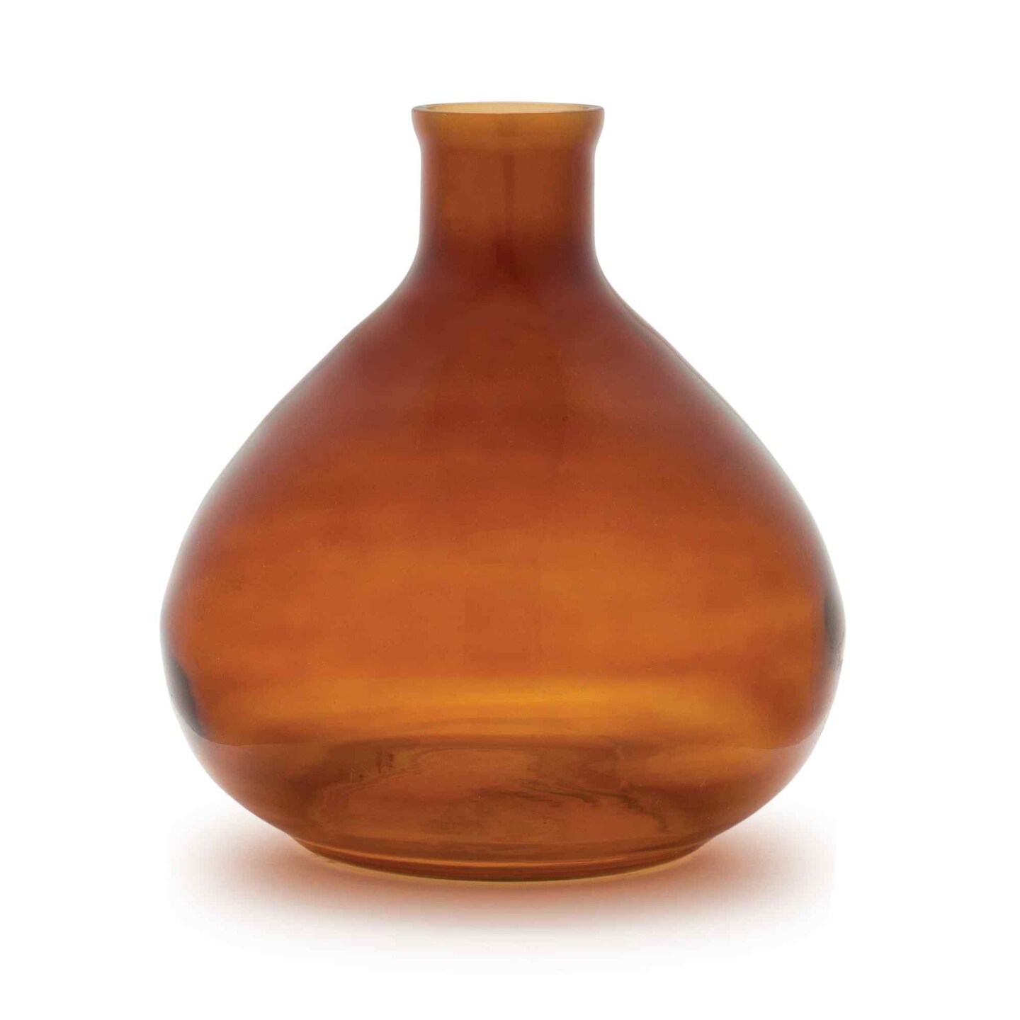 Melrose Set of 2 Amber Decorative Bud Vases 8.75&#x22;