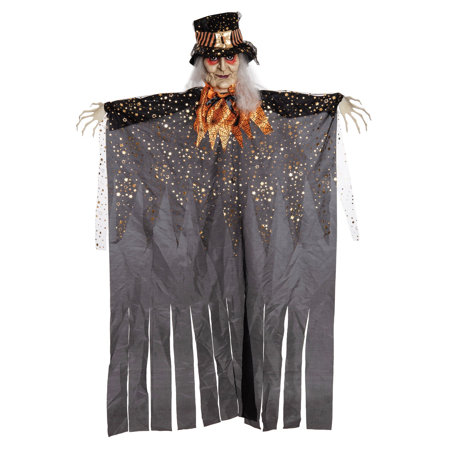 72 Inch Light Up &#x26; Sound Hanging Witch Halloween Figure