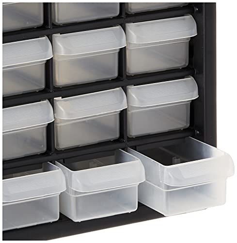 Akro-Mils 10116, 16 Drawer Plastic Parts Storage Hardware and Craft Cabinet, 10-1/2-Inch W x 6-1/2-Inch D x 8-1/2-Inch H, Black