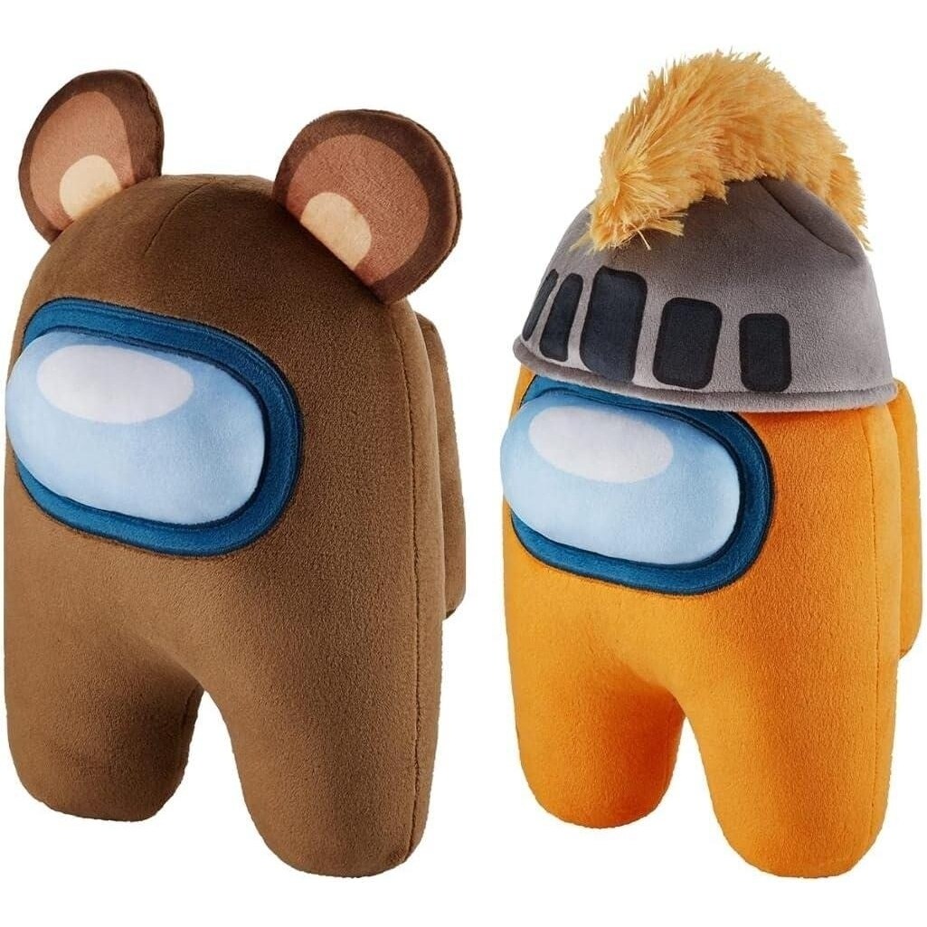 Pmi Among Us Plush Doll Knighted Knight Unbearable Bear 12 Inch Brown Orange
