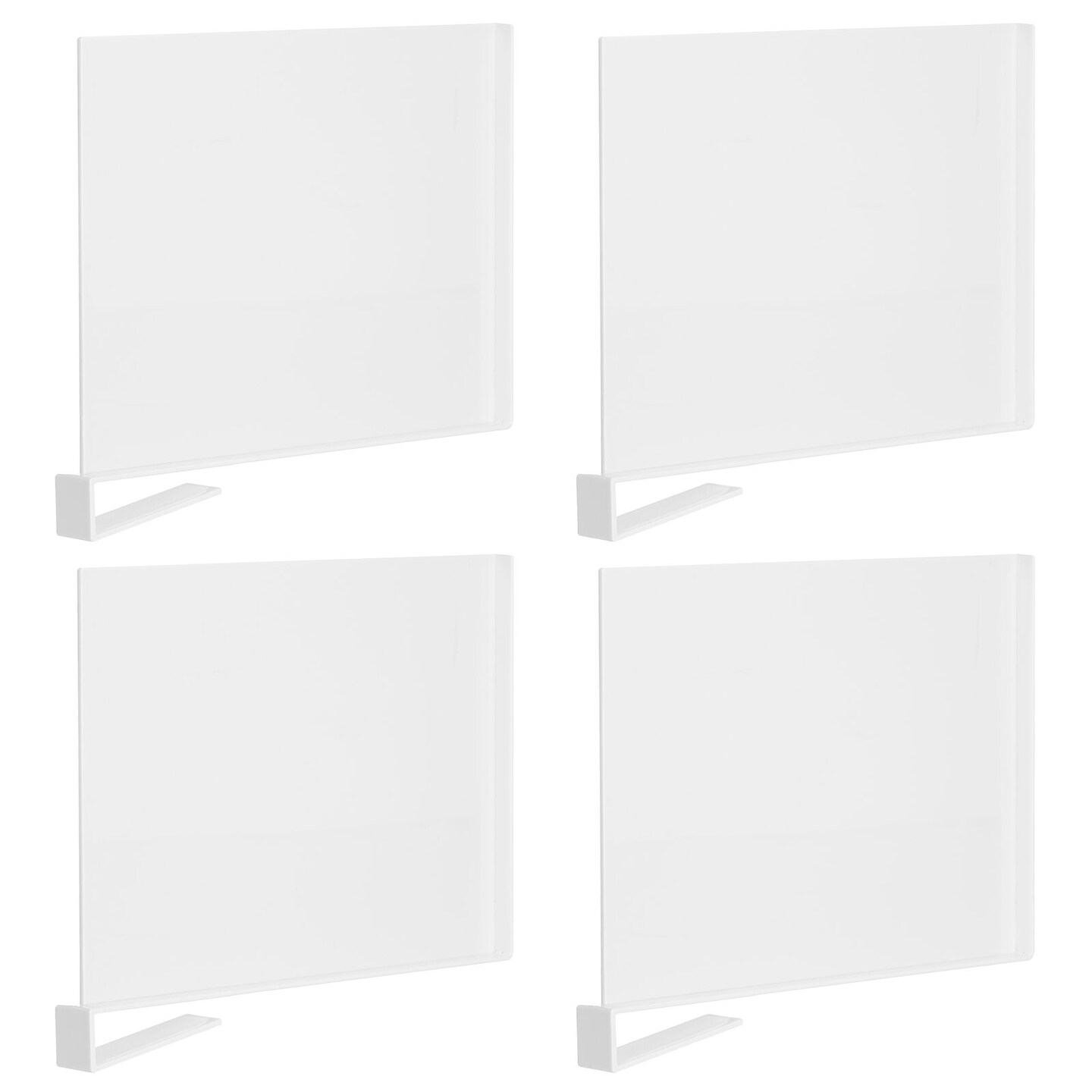 mDesign Plastic Shelf Dividers with Clip Attachment for Closets