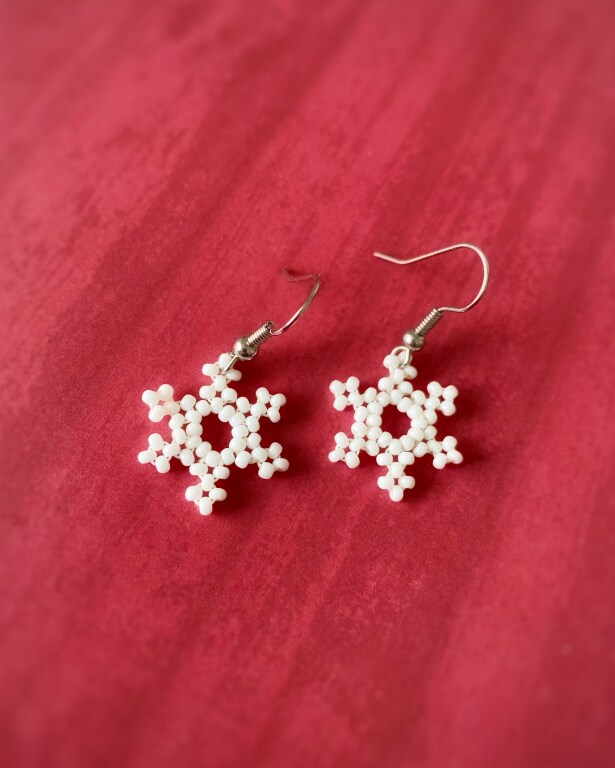 Snowflake earrings, Christmas jewelry for mom, Christmas gifts for