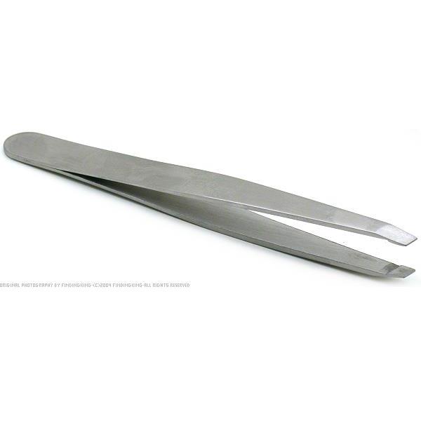 Stainless Steel Slanted Tip Eyebrow Plucking Hair Removal Tweezers