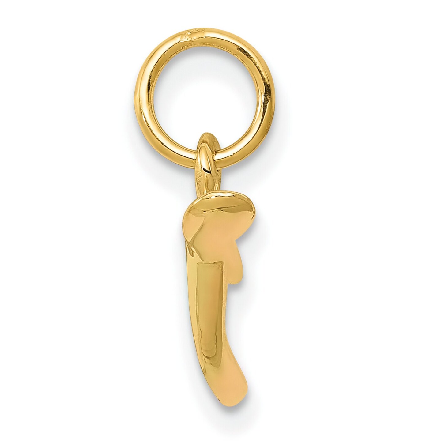 14K Yellow Gold Wishbone Charm Pendant Jewelry 15mm x 8mm