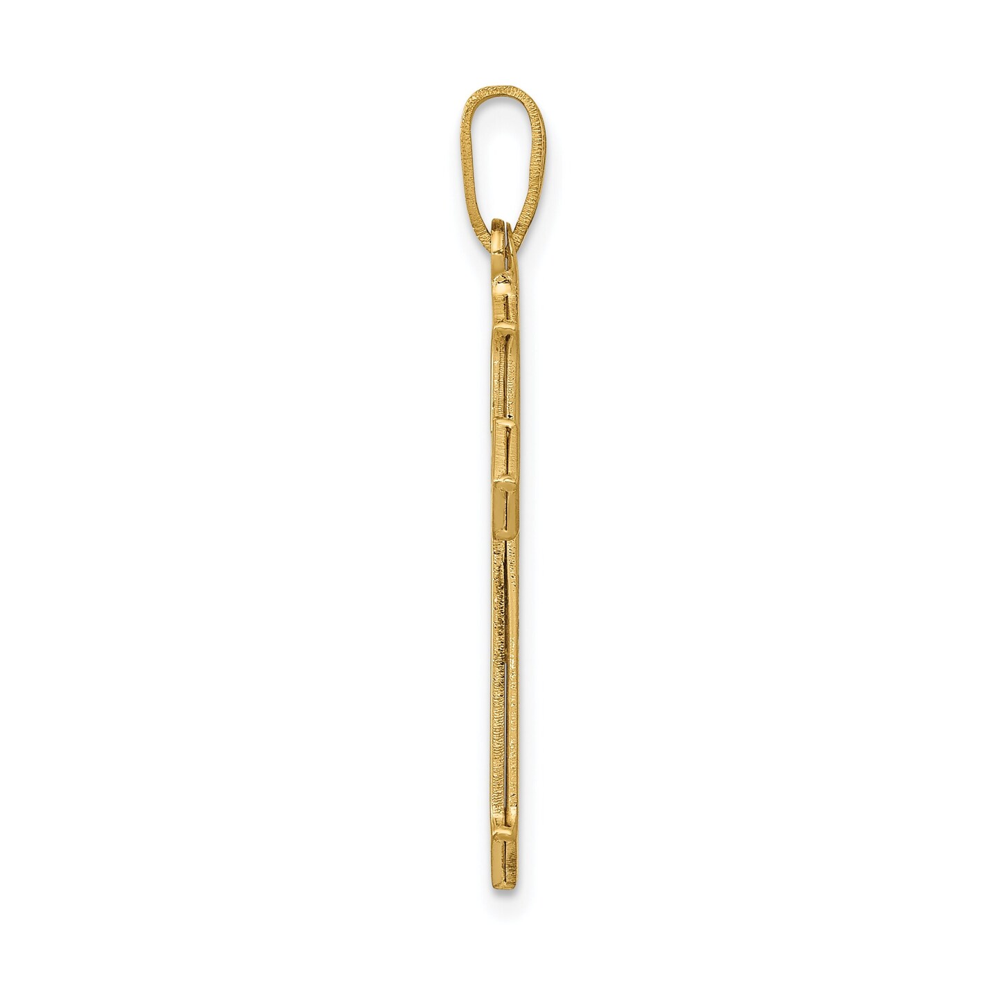 14K Yellow Gold Cross Pendant Charm Religious New 30mm Jewerly 30mm x 15mm