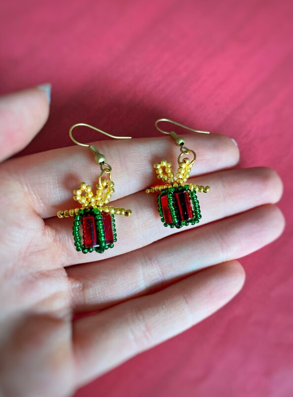 Christmas present earrings, gifts for friend, stocking stuffers for women, gifts under 10, Christmas gifts for mom, gifts for coworkers | MakerPlace by Michaels