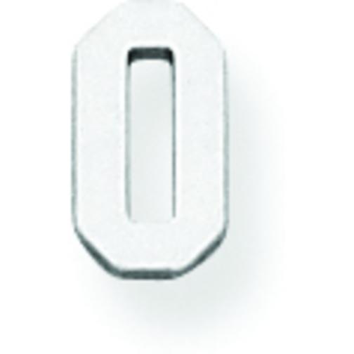 14K White Gold Number 0 4mm