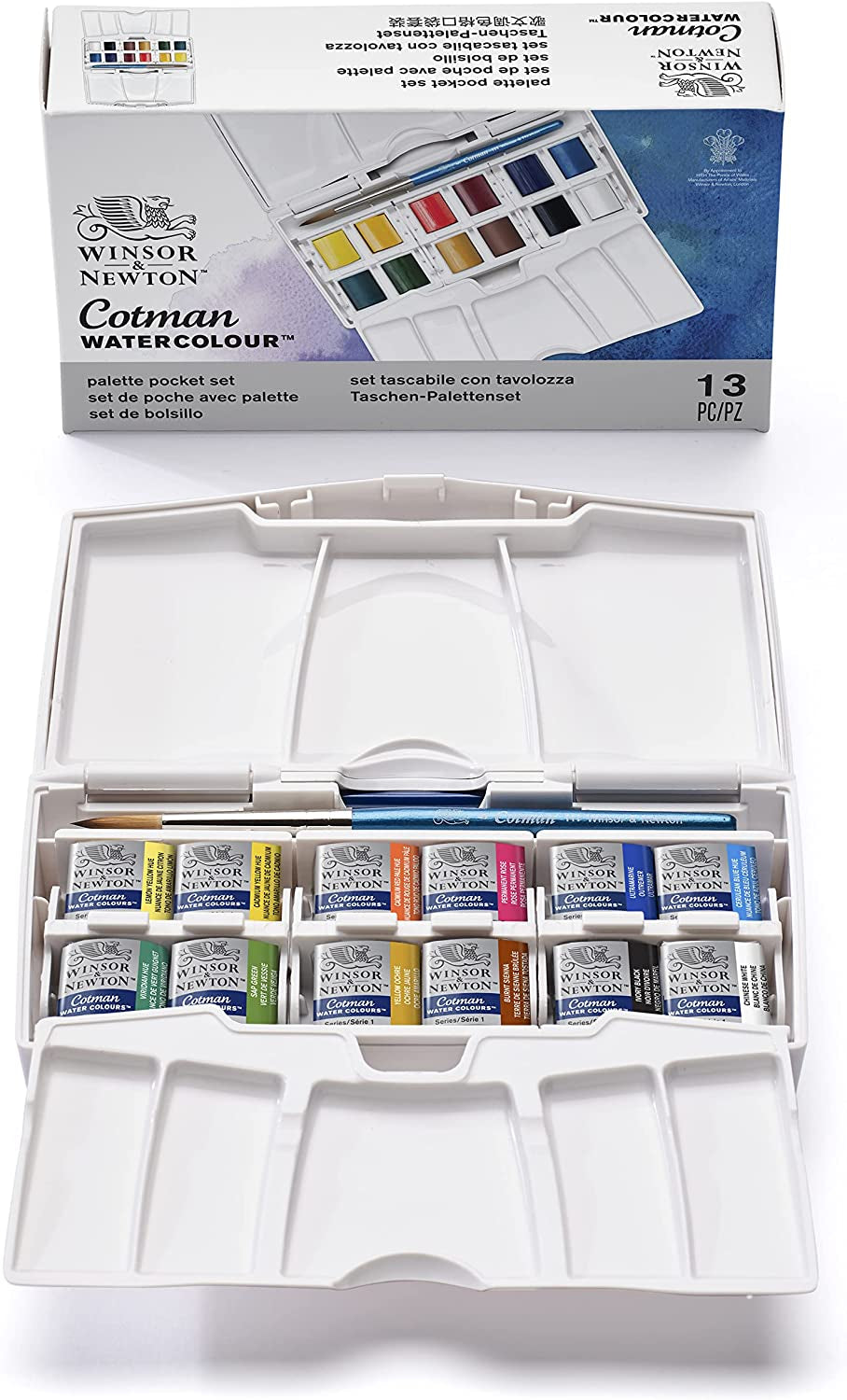 Winsor & Newton : Cotman : Watercolor Studio Set : 45 Half Pans