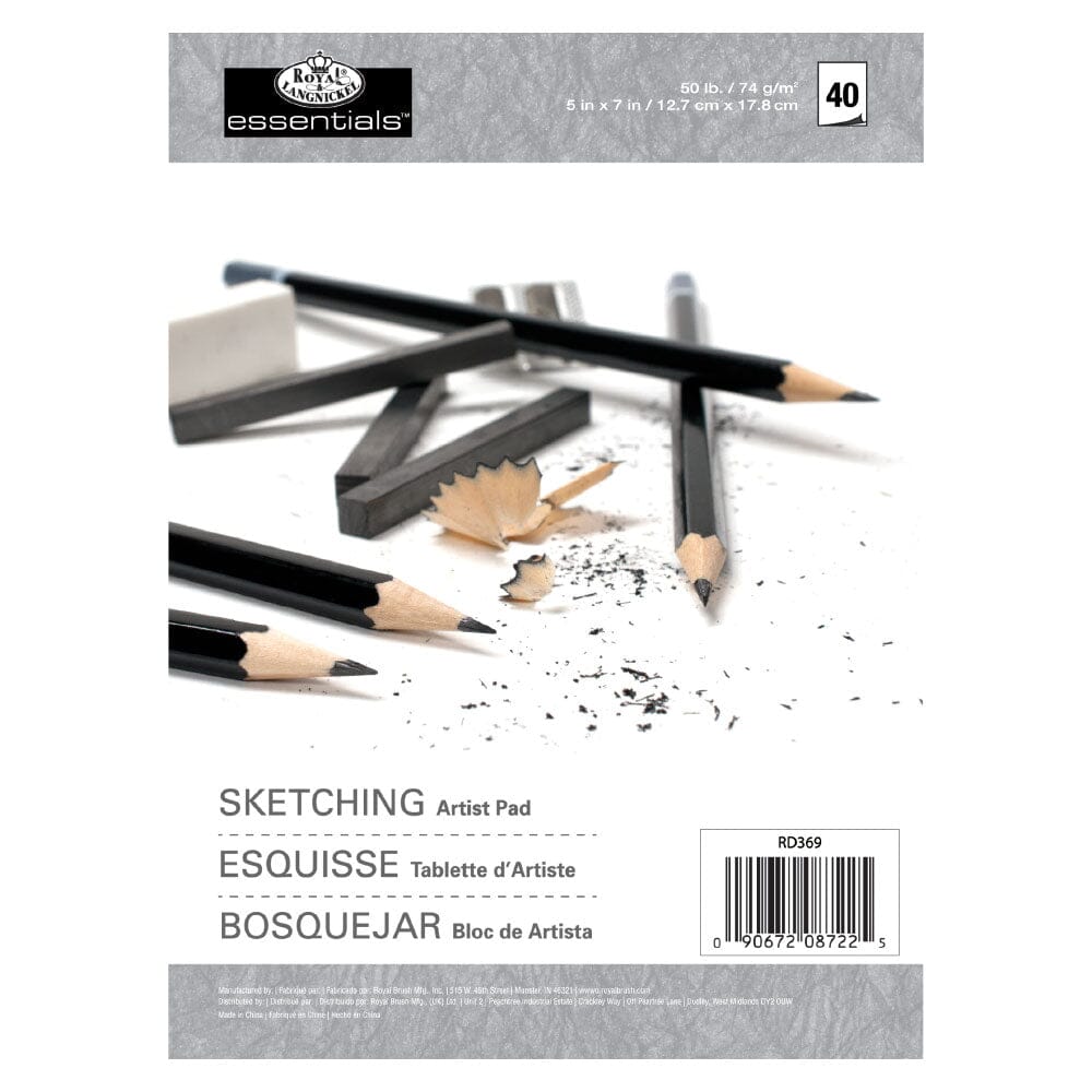 Essentials Drawing Artist Paper Pad 5x7 40 Sheets