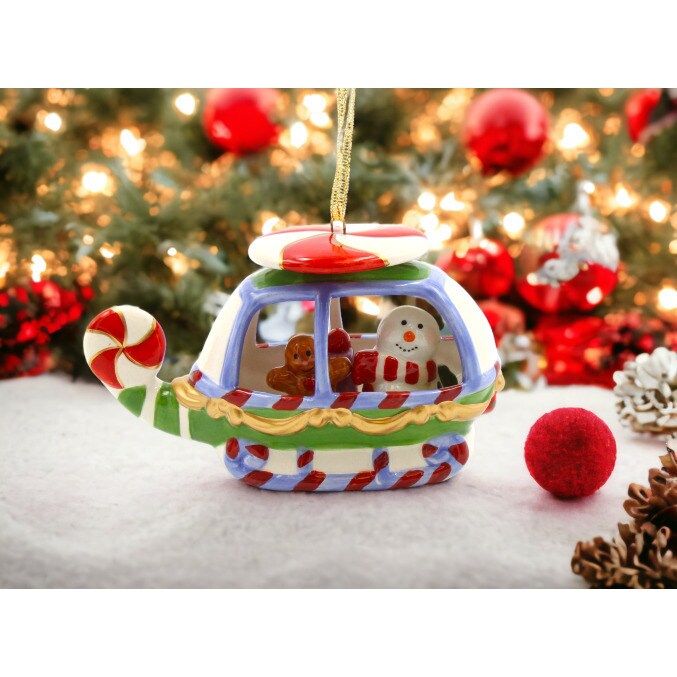 Christmas Snowman Helicopter Ornament Gift Idea or Home Decoration Any Occasion