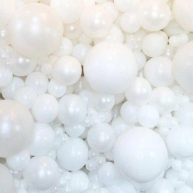 30 Pack 18 Inch White Balloons - Large Thick Round Latex Balloons for Wedding, Baby Shower, Anniversary, and Birthday Party Decorations