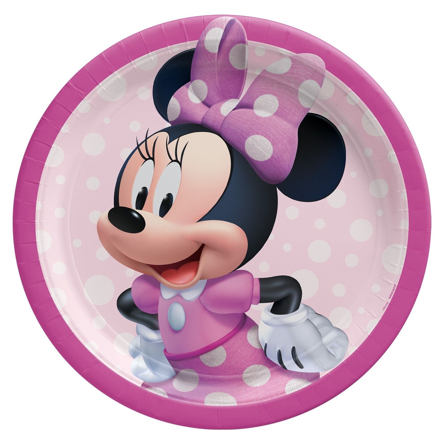 Minnie Mouse Forever 9&#x22; Round Plates - 8ct