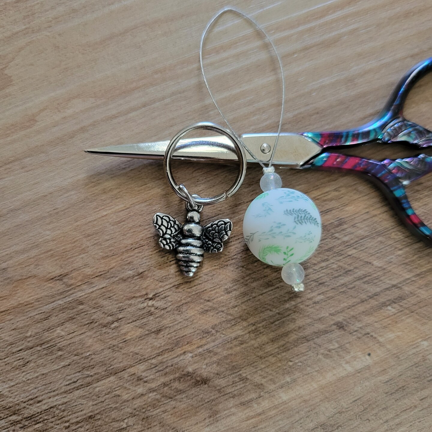 PRETTY GEMS Stitch Markers, Keyrings for Crochet & Knitting 