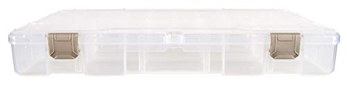 ArtBin 5004AB Large Solutions Box with Dividers, Art &#x26; Craft Organizer, [1] Plastic Storage Case, Clear