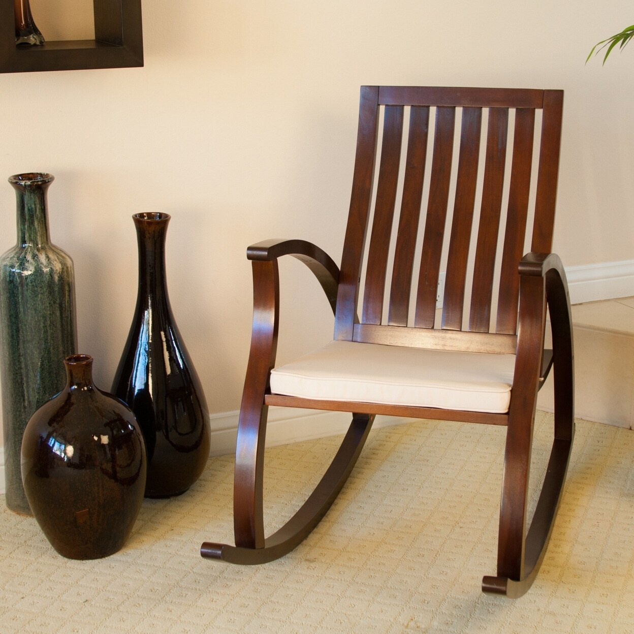 GDFStudio Worcester Brown Rocking Chair, Color: Brown | Michaels
