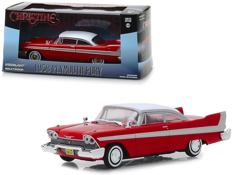 1958 Plymouth Fury Red &#x22;Christine&#x22; (1983) Movie 1/43 Diecast Model Car by Greenlight