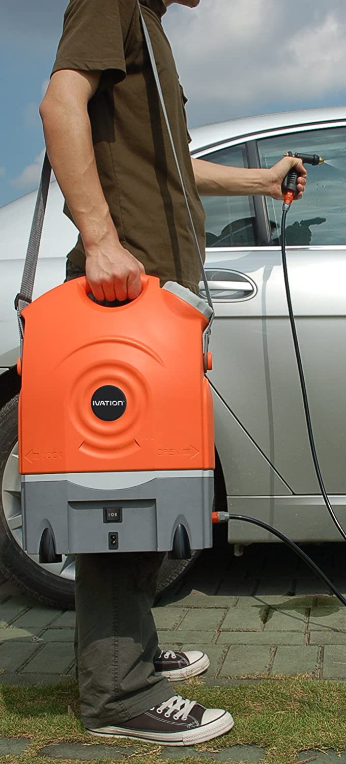 Ivation Multipurpose Electric Pressure Washer w/Water Tank, Rechargeable Battery Portable Washer