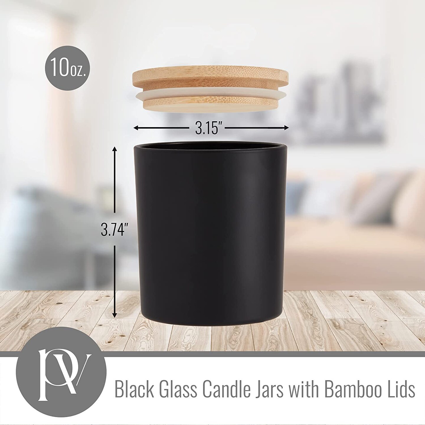 Aussielux Luxury Glass Empty Candle Jars Bulk With Lids for Candle Making,  Wholesale, Perfect for DIY Candle Making,candle Supply, 12 Pack. 