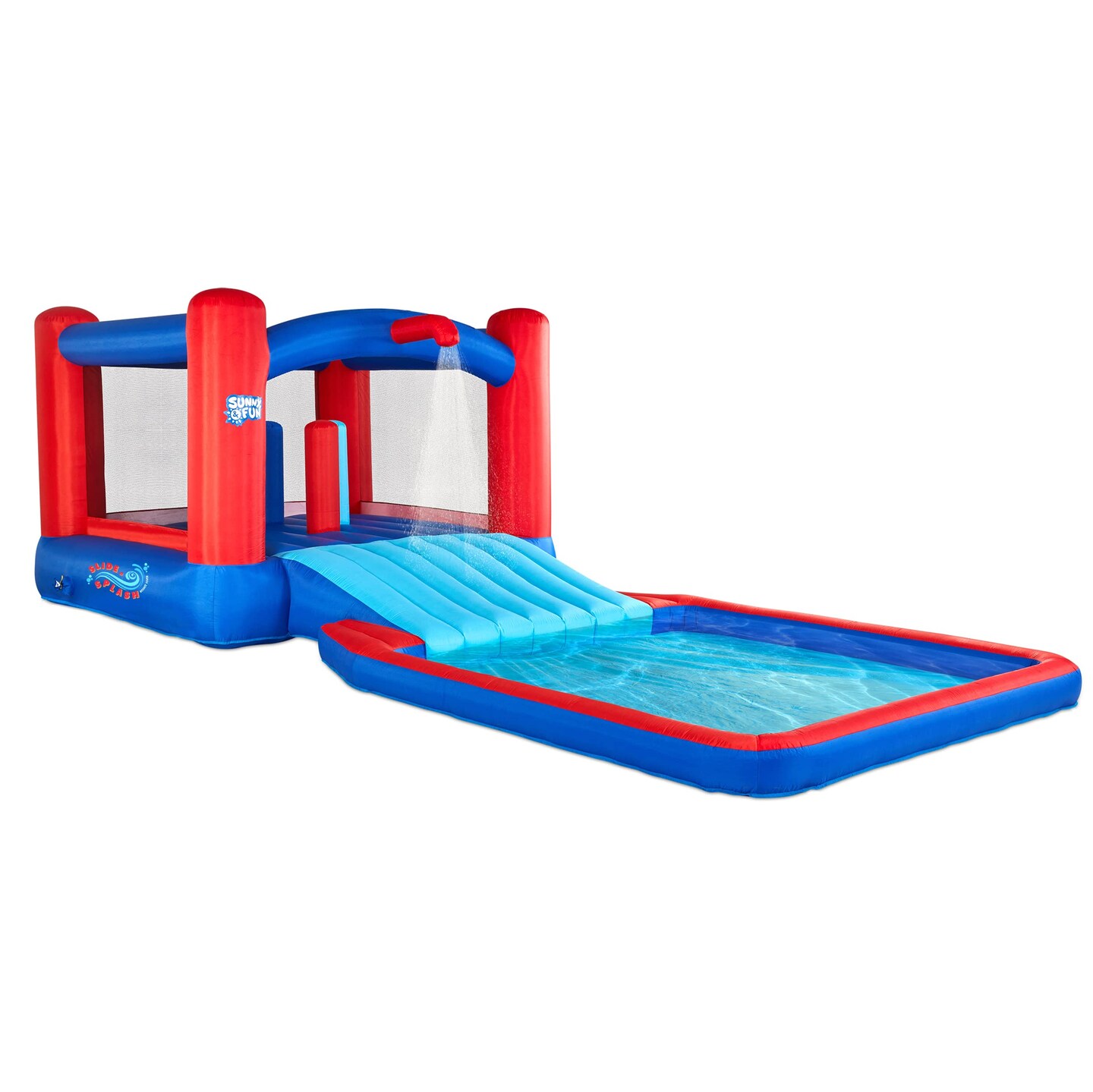 Sunny &#x26; Fun Inflatable Kids Backyard Water Slide Park &#x26; Bounce House