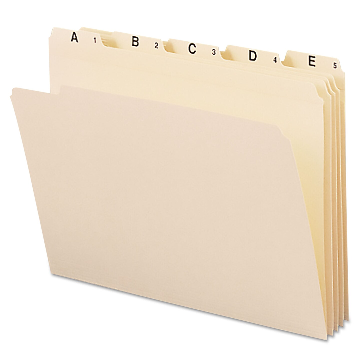 Smead Indexed File Folder Sets 1/5-Cut Tabs A-Z Letter Size Manila 25/Set