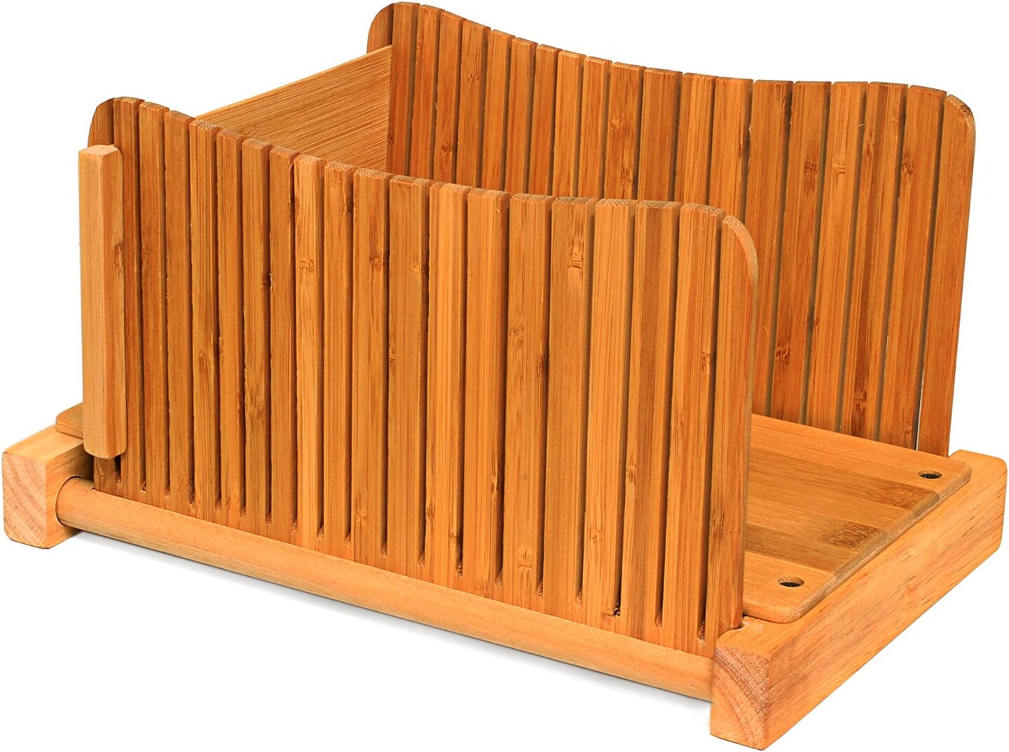 Dbtech Wood Bread Slicer for Homemade Bread, Compact & Foldable Bread Slice Guide