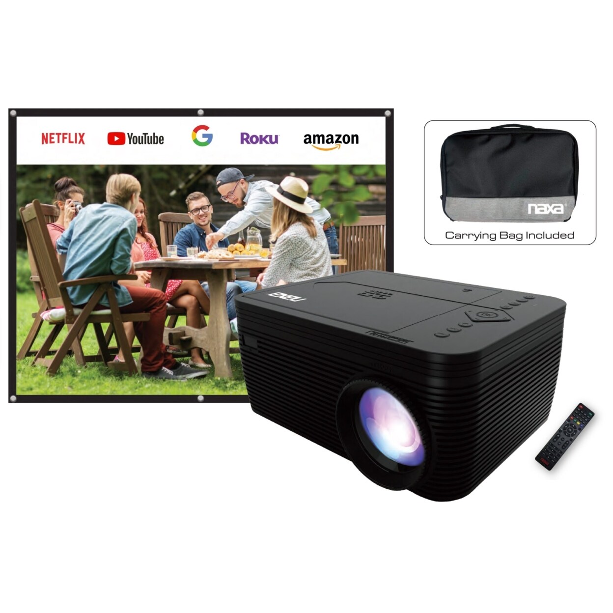 Naxa 150&#x201D; Home Theater LCD Projector Combo (NVP-2501C)