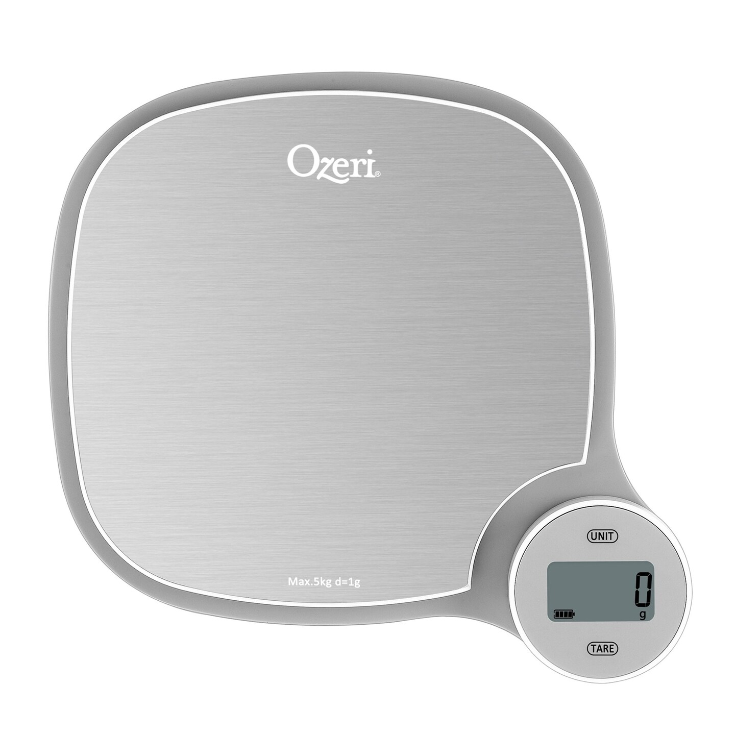 Ozeri ZK27 Kitchen Scale in Stainless Steel, with Battery-Free
