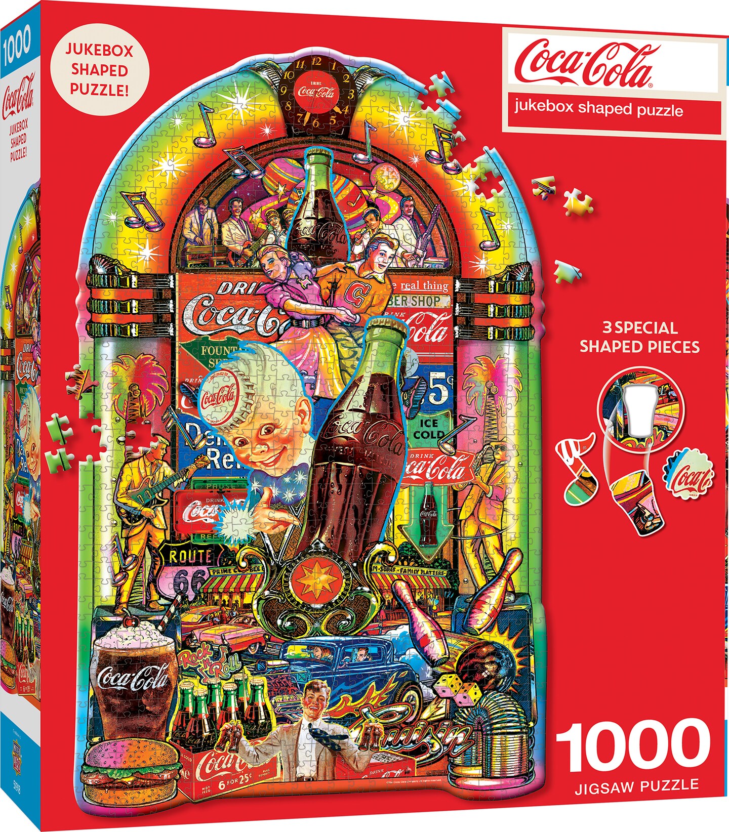 MasterPieces Masterpieces 1000 Piece Jigsaw Puzzle For Adults and Families  - Coca-Cola Jukebox - 20.72x 34.6