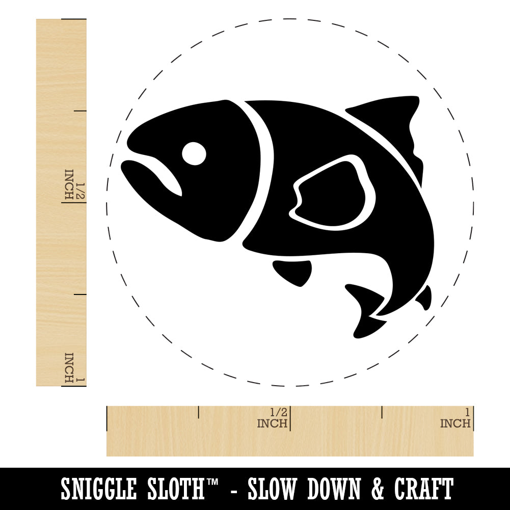 Salmon Fish Rubber Stamp for Stamping Crafting Planners