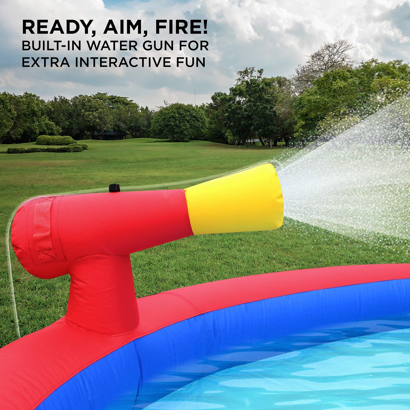 Sunny & Fun Inflatable Kids Backyard Water Slide Park with Splash Pool
