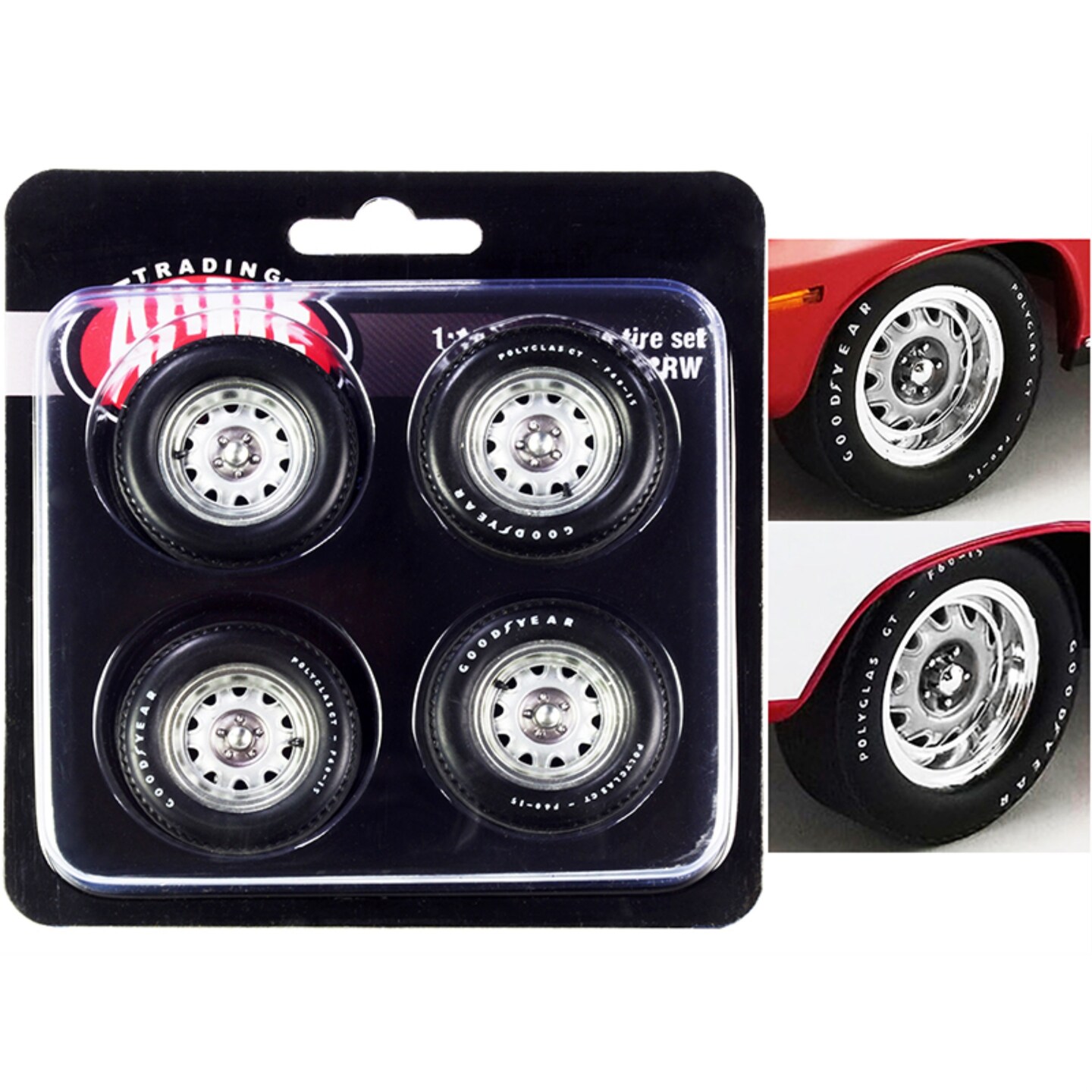 Mopar Rally Wheel and Tire Set of 4 pieces 1/18 by ACME