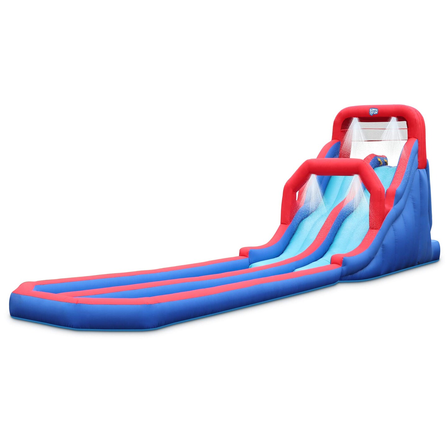 Sunny & Fun Inflatable Kids Backyard Dual Racing Water Slide Park