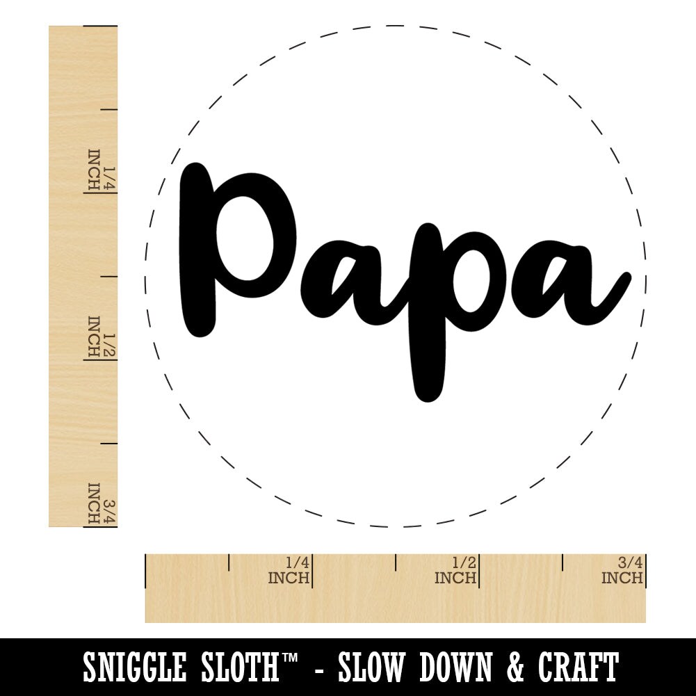 Papa Cursive Text Dad Father Rubber Stamp for Stamping Crafting ...