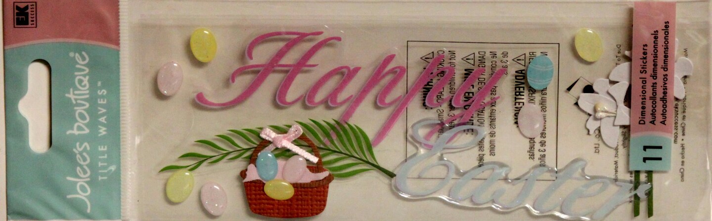 Jolee&#x27;s Boutique Easter Whimsey Dimensional TItle Waves Stickers