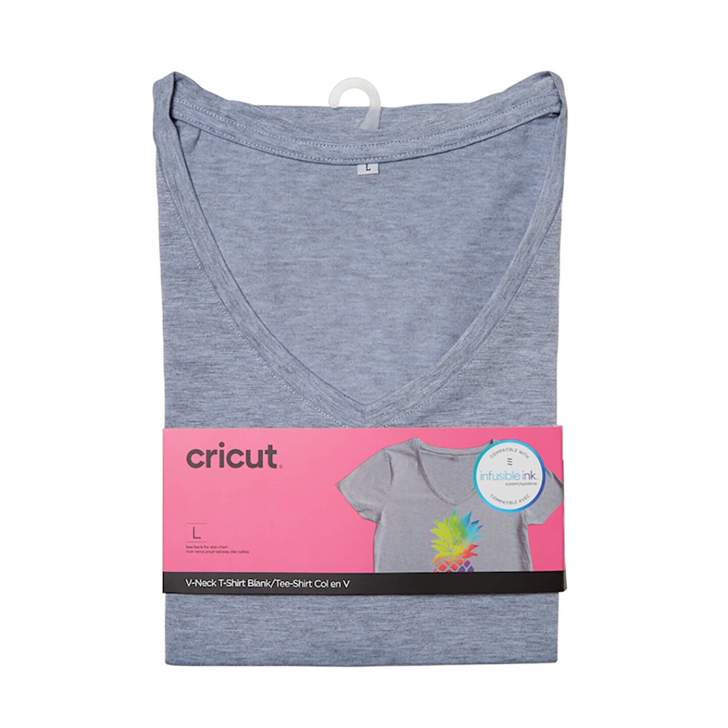 Cricut Women&#x27;s T-Shirt Blank - V Neck - Grey