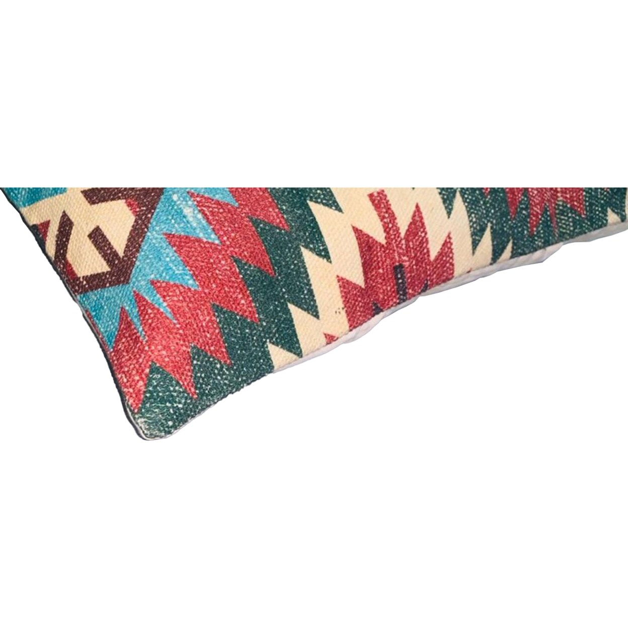 Saltoro Sherpi 24 x 24 Square Cotton Accent Throw Pillows, Tribal Pattern, Set of 2, Multicolor