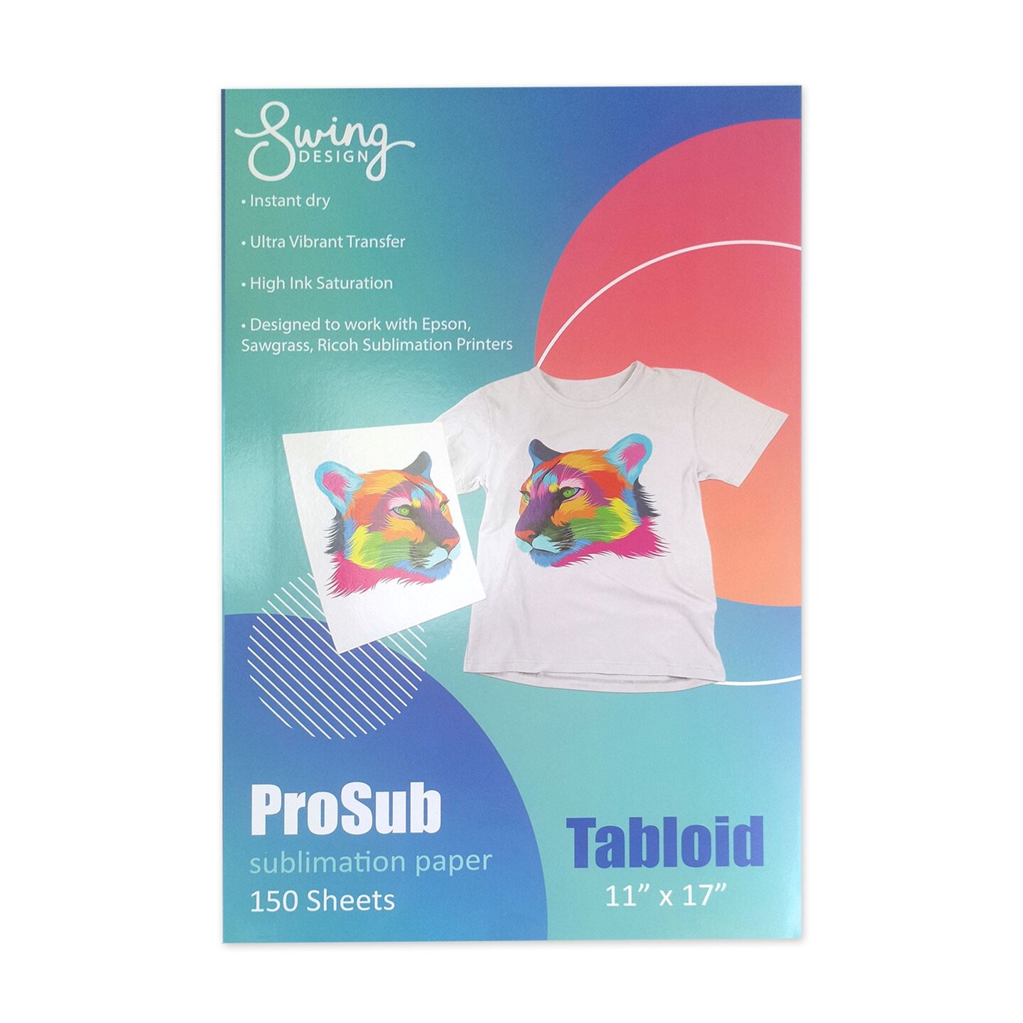 ProSub Premium Sublimation Heat Transfer Paper 11&#x22; x 17&#x22; for Epson, Sawgrass - 150 Sheets