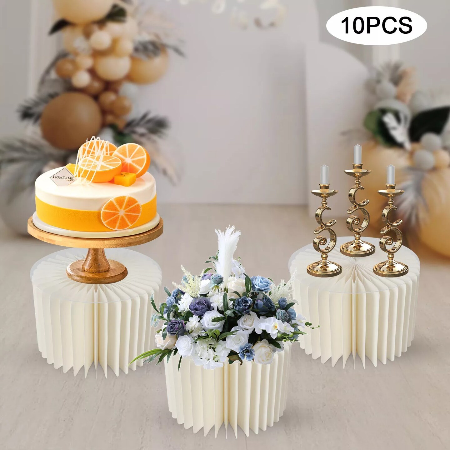10pcs Foldable Cardboard Stand