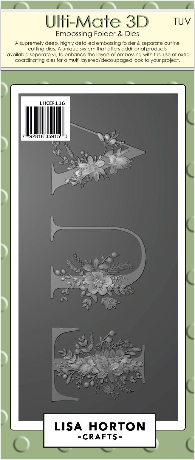 Lisa Horton --That Craft Place Lisa Horton Crafts Ulti-Mate 3D Slimline 3D Embossing Folder &#x26; Dies TUV